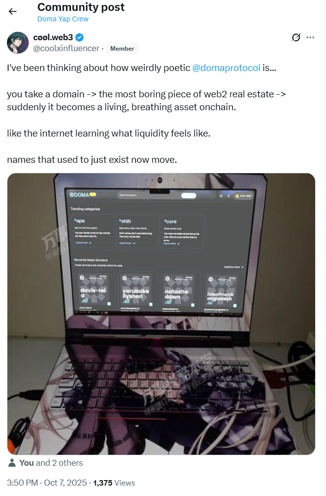 Doma Weekly: Domains Go Liquid