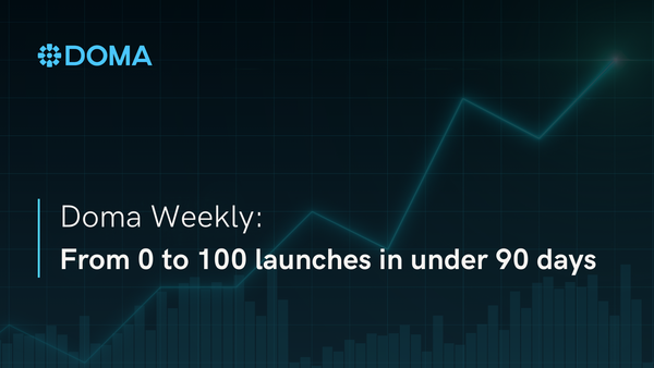 Doma Weekly: From 0 to 100 launches in under 90 days